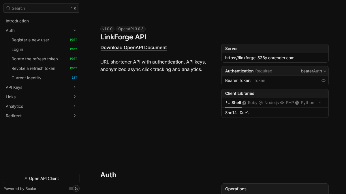 Documentation de LinkForge